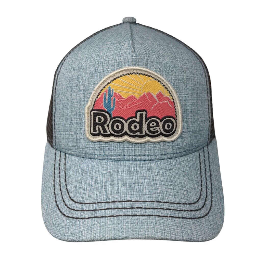 Rodeo Snapback Trucker Hat Multicolor OSFA Mesh Back Cinch W/Tags